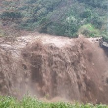 Χείμαρρος ο δρόμος στην Εθνική Οδό Πύργου-Κυπαρισσίας