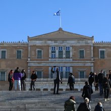 Κόσμος στο κέντρο της Αθήνας 