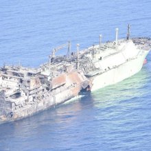 Το κατεστραμμένο ρωσικό δεξαμενόπλοιο Arctic Megataz