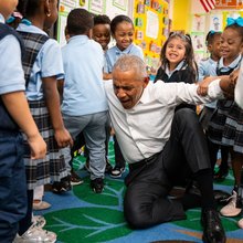 Ο Ομπάμα πήγε σε νηπιαγωγείο και έγινε παιδί