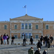Κόσμος στο κέντρο της Αθήνας 