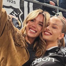 Στα αριστερά η Ζωή Κόντη, κόρη του προπονητή του ΟΦΗ