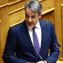 Ο Κυριάκος Μητσοτάκης στη Βουλή