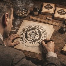 Παράγοντας σχεδιάζει το έμβλημα του ΠΑΟΚ και γύρω του τα τσιγάρα «Λήθη»