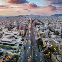 Πανοραμική λήψη από το κέντρο της Αθήνας 