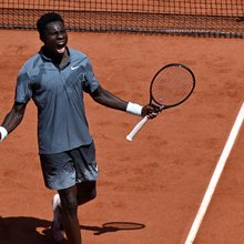 Ο Μοΐζ Κουαμέ στο χωμάτινο κορτ του Roland Garros