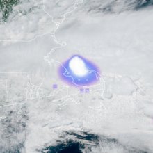 Δορυφορική εικόνα της έκρηξης του μετεωρίτη 