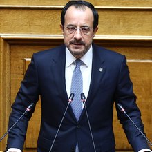 Ο πρόεδρος της Κύπρου, Νίκος Χριστοδουλίδης, στο βήμα της Βουλής