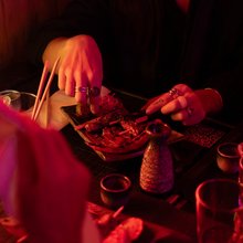 τραπέζι asian food πανασιατική κουζίνα Ghost Sake Bar Σύνταγμα