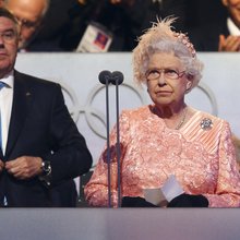 Η βασίλισσα Ελισάβετ Β΄ κηρύσσει την έναρξη των Αγώνων κατά την Τελετή Έναρξης των Θερινούς Ολυμπιακών Αγώνων του 2012, το Σάββατο 28 Ιουλίου 2012, στο Λονδίνο