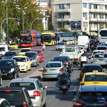 Κίνηση οχημάτων στην Αθήνα 