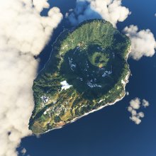 Το νησί Aogashima στην Ιαπωνία