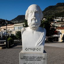 Προτομή του Ομήρου στην Ιθάκη