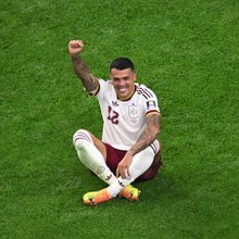 Ο Πέδρο Πόρο πανηγυρίζει το 2-0 επί της Γαλλίας