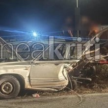 Τροχαίο στην Κρήτη με έναν νεκρό και έναν τραυματία - Σφοδρή σύγκρουση αγροτικού με ΙΧ [εικόνες]
