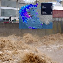 Κακοκαιρία: Τεράστιοι όγκοι βροχής σε Εύβοια, Ρόδο και Άγιο Όρος -Έριξε 295 τόνους νερού στη Στενή
