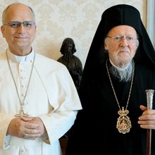 Ο πάπας Λέων με τον Πατριάρχη Βαρθολομαίο
