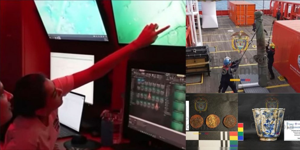 Τα πρώτα αντικείμενα που ανακτήθηκαν από θρυλικό ναυάγιο ανοικτά της Κολομβίας