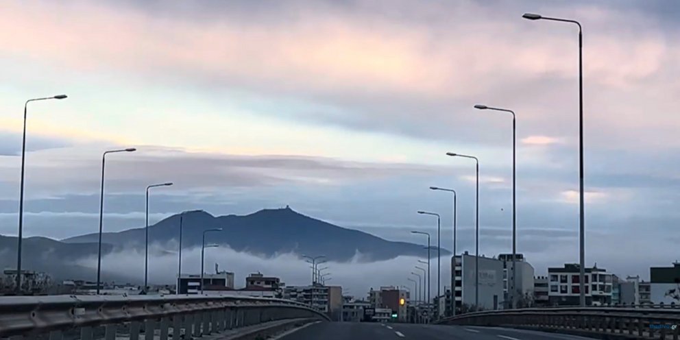 Νεφωση σκέπασε την Ανατολική Θεσσαλονικη