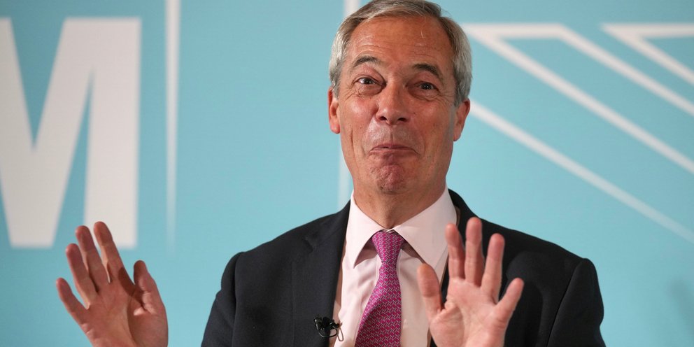 O ηγέτης του βρετανικού ακροδεξιού Reform UK, Νάιτζελ Φάρατζ