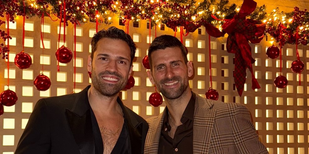 Ο Κωνσταντίνος Αργυρός με τον Νόβακ Τζόκοβιτς