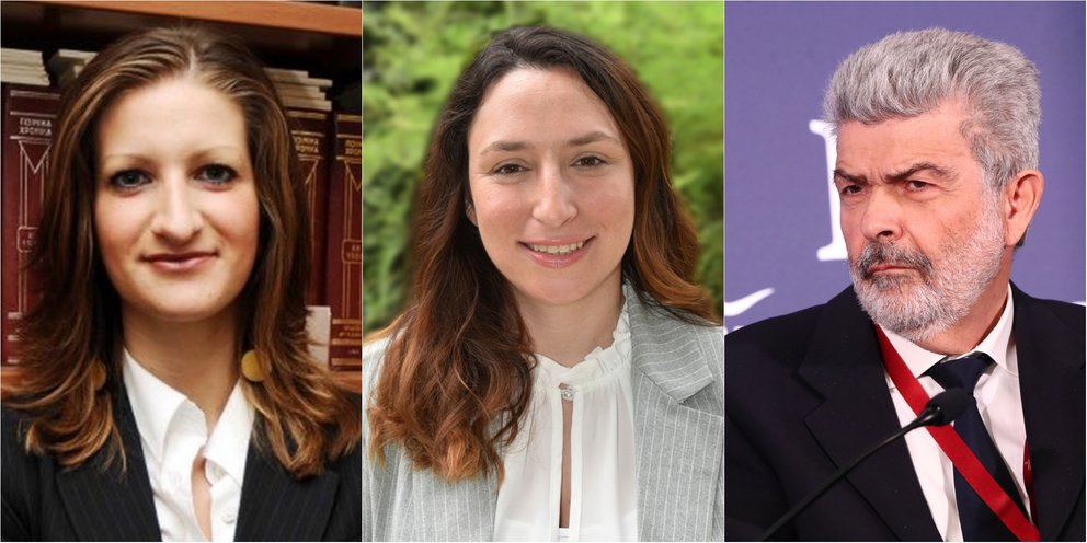 Από αριστερά: Κωνσταντίνα Παπακώστα, Αντιγόνη Γιαννακάκη, Ναπολέων Μαραβέγιας