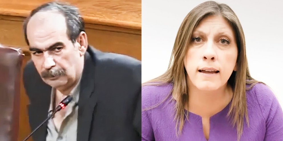 Ο Γιώργος Ξυλούρης ή «Φραπές» και η Ζωή Κωνσταντοπούλου 