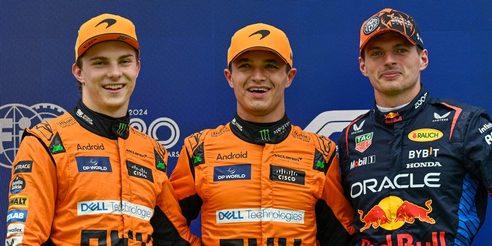 Oscar Piastri, Lando Norris, Max Verstappen