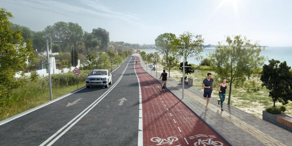 Ψηφιακή απεικόνιση ποδηλατόδρομου