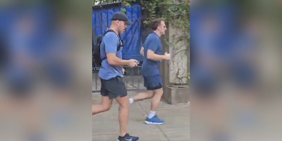 Mακρόν τζόγκινγκ Ινδία