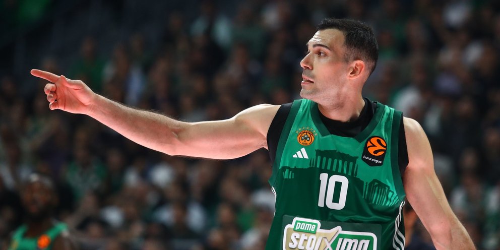 Ο Κώστας Σλούκας σε αγώνα του Παναθηναϊκού AKTOR