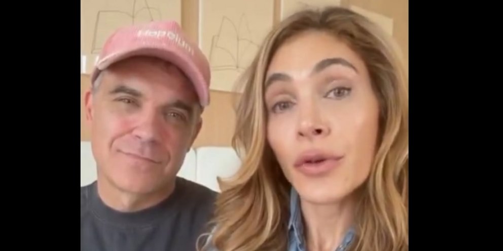 ο ρόμπι γουίλιαμς με τη σύζυγό του