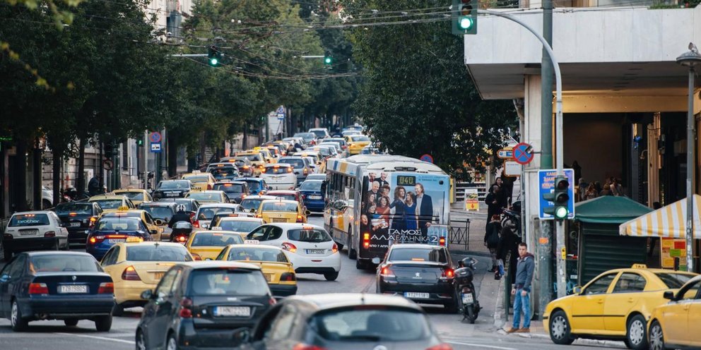 Κίνηση οχημάτων στην Αθήνα 