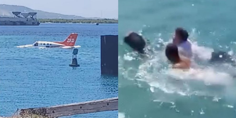 To μικρό αεροπλάνο έκανε αναγκαστική προσθαλάσσωση ανοικτά της Αϊτής και οι επιβάτες κολύμπησαν μέχρι την ακτή 
