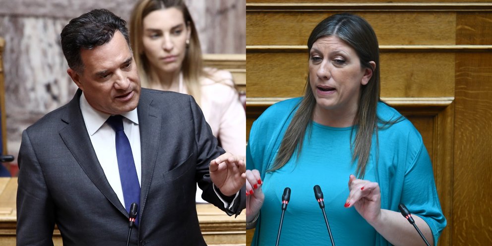 Αδωνις Γεωργιάδης και Ζωή Κωνσταντοπούλου στη Βουλή