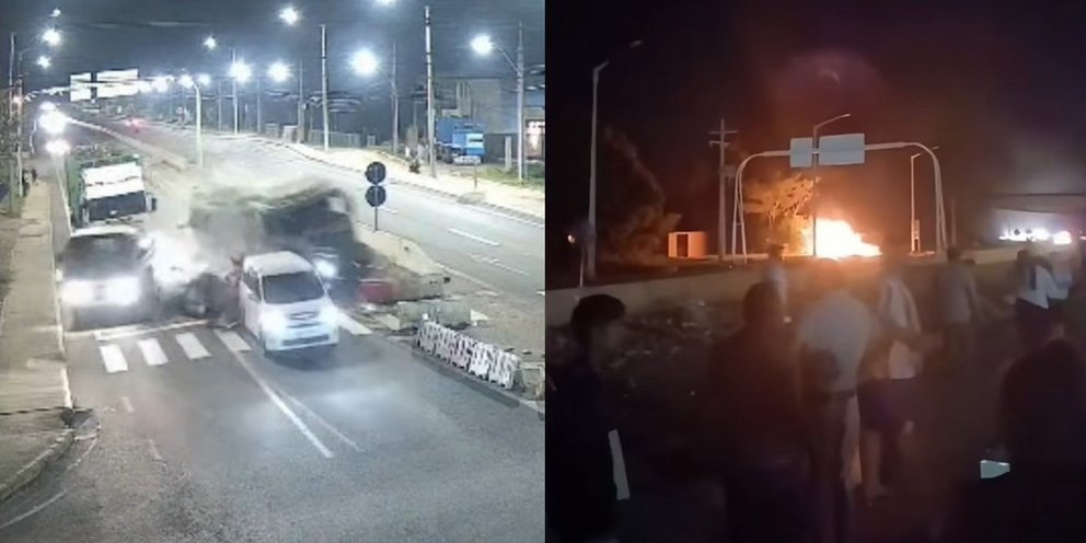 Στιγμιότυπα από το φονικό τροχαίο με το φορτηγό στην Παραγουάη