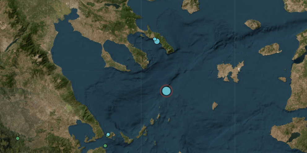 Σεισμός 4,6 Ρίχτερ ανοιχτά της Χαλκιδικής