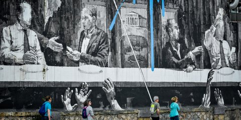 Εντυπωσιακό γκράφιτι στην οδό Πειραιώς 