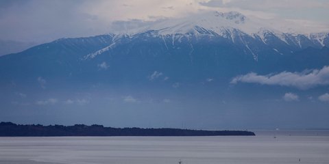 Ο Ολυμπος όπως φαίνεται από την Θεσσαλονίκη 