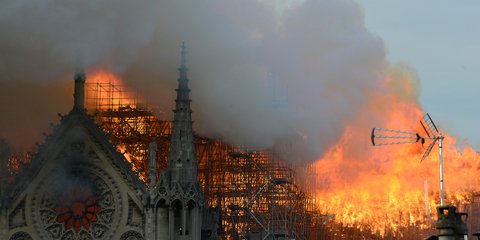 Κόλαση φωτιάς στην Παναγία των Παρισίων 