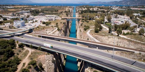 Ο Ισθμός της Κορίνθου από ψηλά