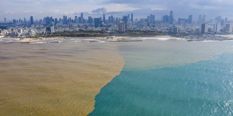 ποταμός και Μεσόγειος Τελ Αβίβ