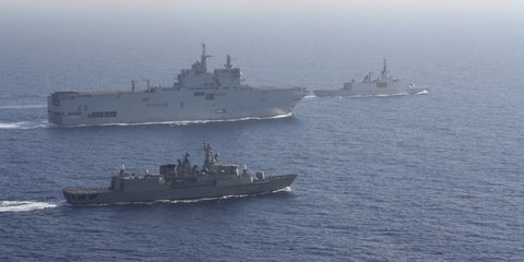 Ελληνικά και γαλλικά πολεμικά πλοία σε κοινή ναυτική άσκηση στην περιοχή της παράνομης τουρκικής NAVTEX