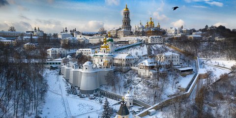 Σαν από παραμύθι: Χιονισμένο τοπίο στο Κίεβο της Ουκρανίας