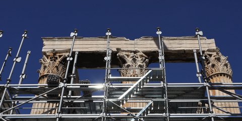 Εργασίες συντήρησης στους Στύλους του Ολυμπίου Διός/