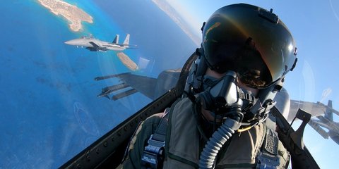  Πιλότος πάνω από το Αιγαίο στη διμερή άσκηση Ελλάδας-ΗΠΑ «POSEIDON΄S RAGE»