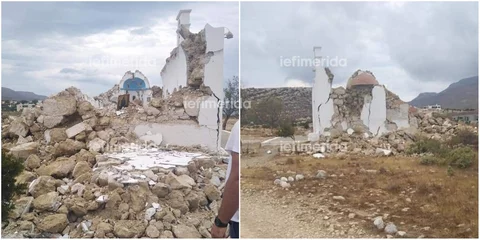 Σεισμός 6,3 Ρίχτερ στην Κρήτη: Κατέρρευσε το εκκλησάκι του Αγίου Νικολάου