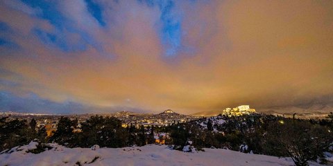 Η όμορφη άποψη της κακοκαιρίας «Ελπίδα»
