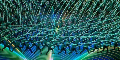 Εντυπωσιακό σκηνικό έστησαν οι Κινέζοι στην έναρξη των χειμερινών Ολυμπιακών Αγώνων