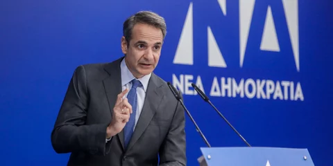 Ο Κυριάκος Μητσοτάκης στη συνεδρίαση της Πολιτικής Επιτροπής της ΝΔ